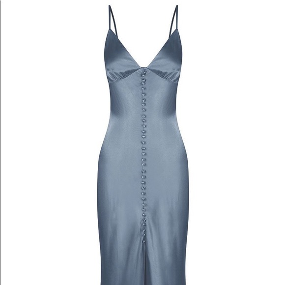 Shona Joy Revolve Blue Slip Dress - Picture 2 of 2